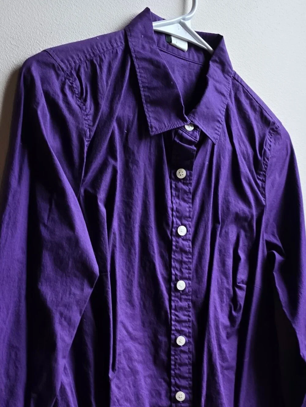 J. Crew Deep Purple Button Down Shirt Size Small